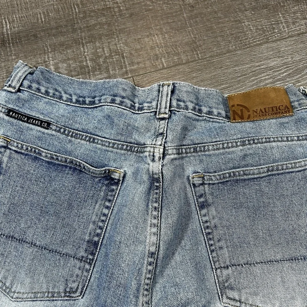 Vintage Nautica Jeans Co Jeans 36x36 Light Wash Straight‎ Leg Y2K Denim - Picture 3 of 7